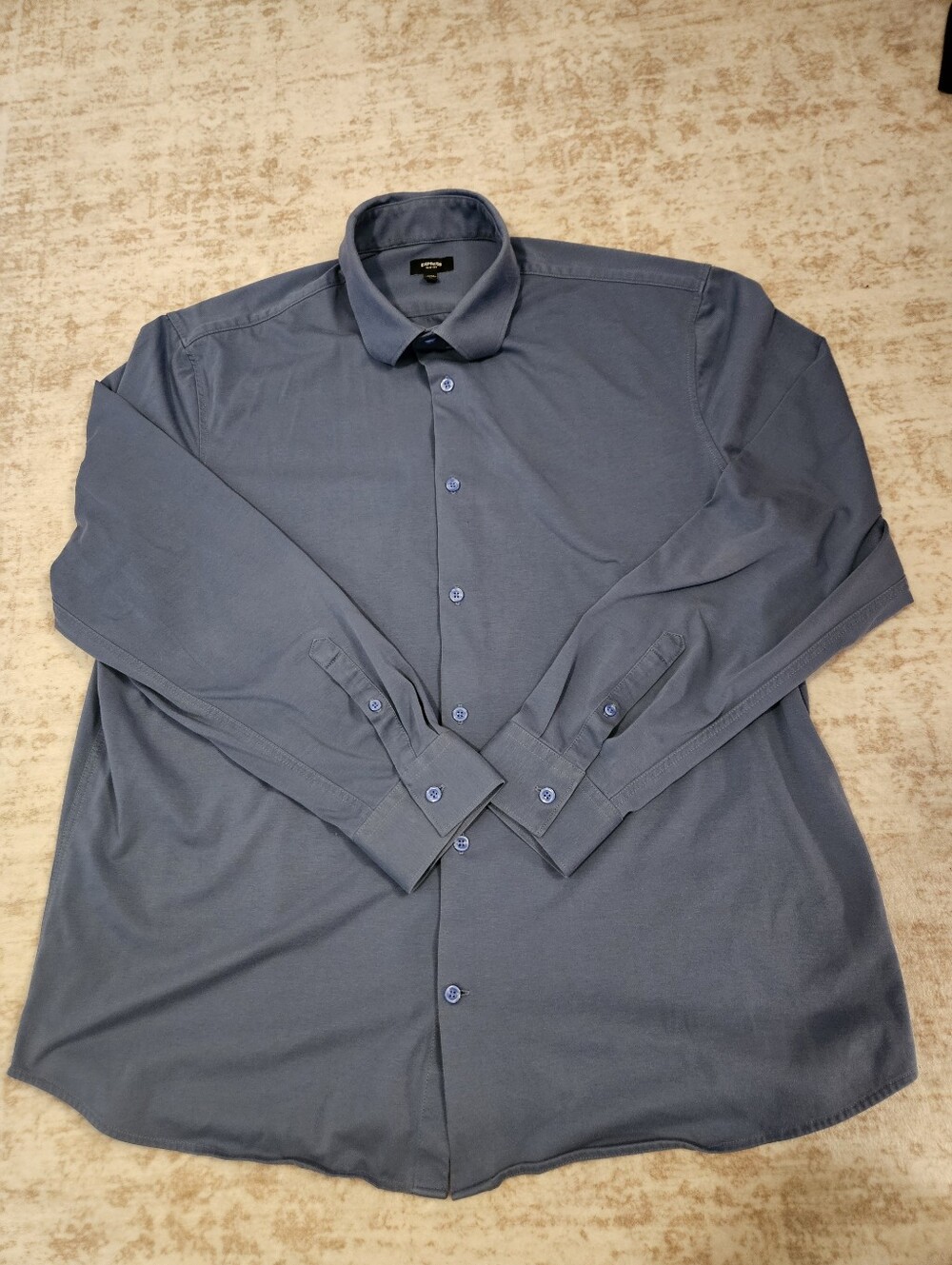 Express Men's Long-Sleeve Dress Shirt - Slate Blue